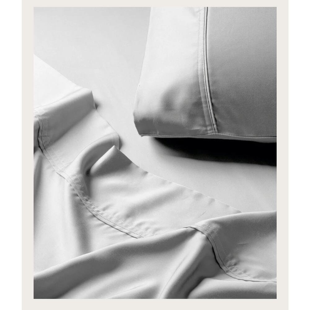 Olive Crate 100% Eucalyptus TENCEL Cooling - SPLIT KING Sheet Set 5pc Grey Mist - Picture 2 of 2